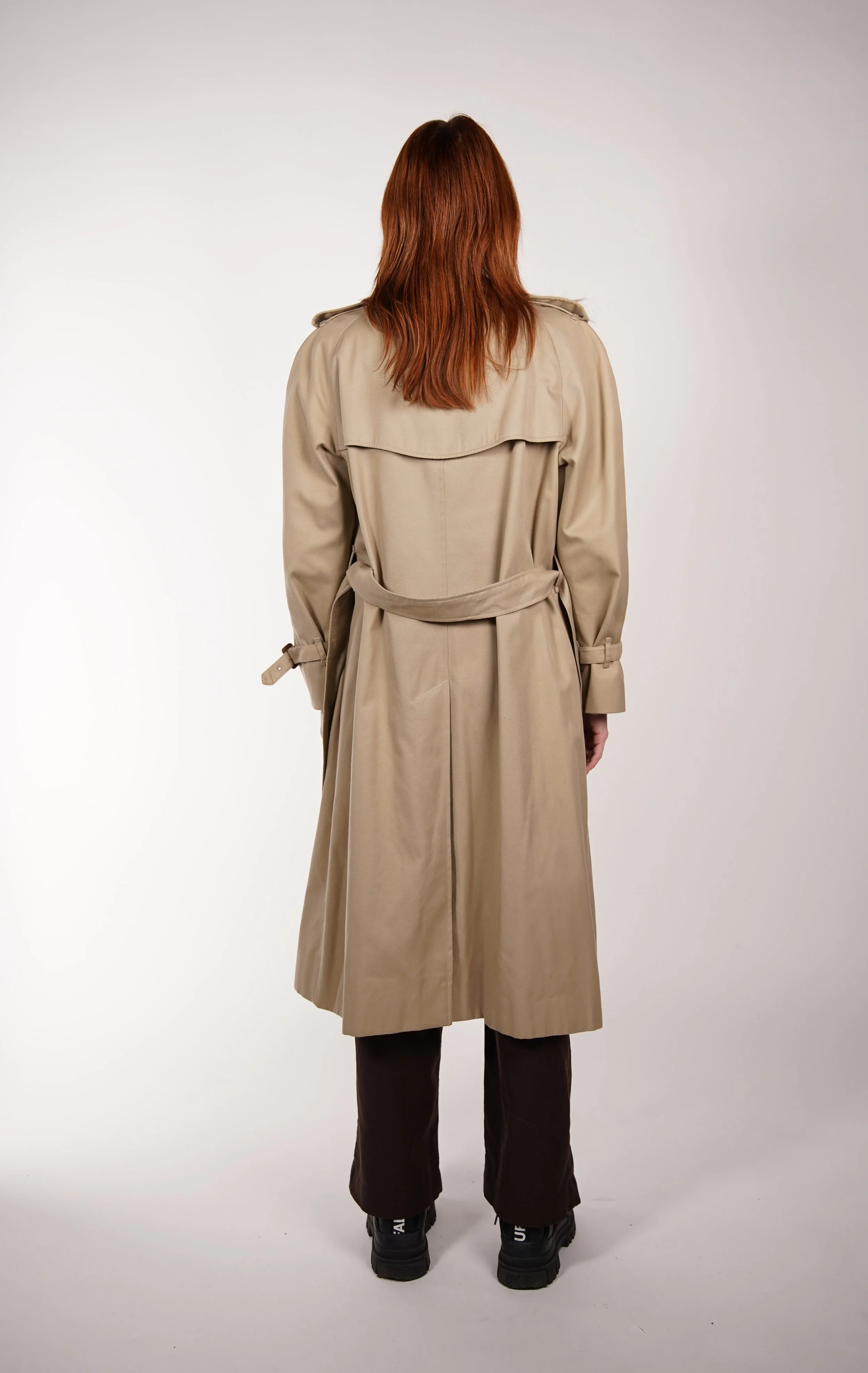 Vintage Burberry Green Trench Coat — Check It Vintage